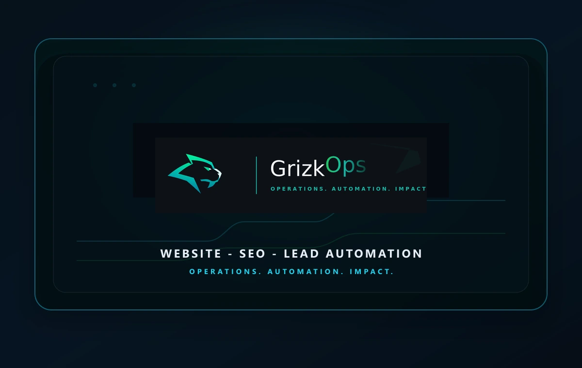 GrizkOps Website & Lead Automation visual